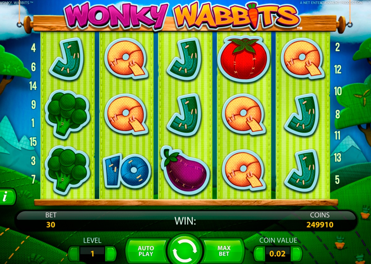 Описание слота Wonky Wabbits (Сумасшедшие кролики) в казино Вулкан 24